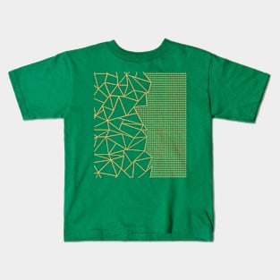 Abstract Outline Grid Marigold Kids T-Shirt